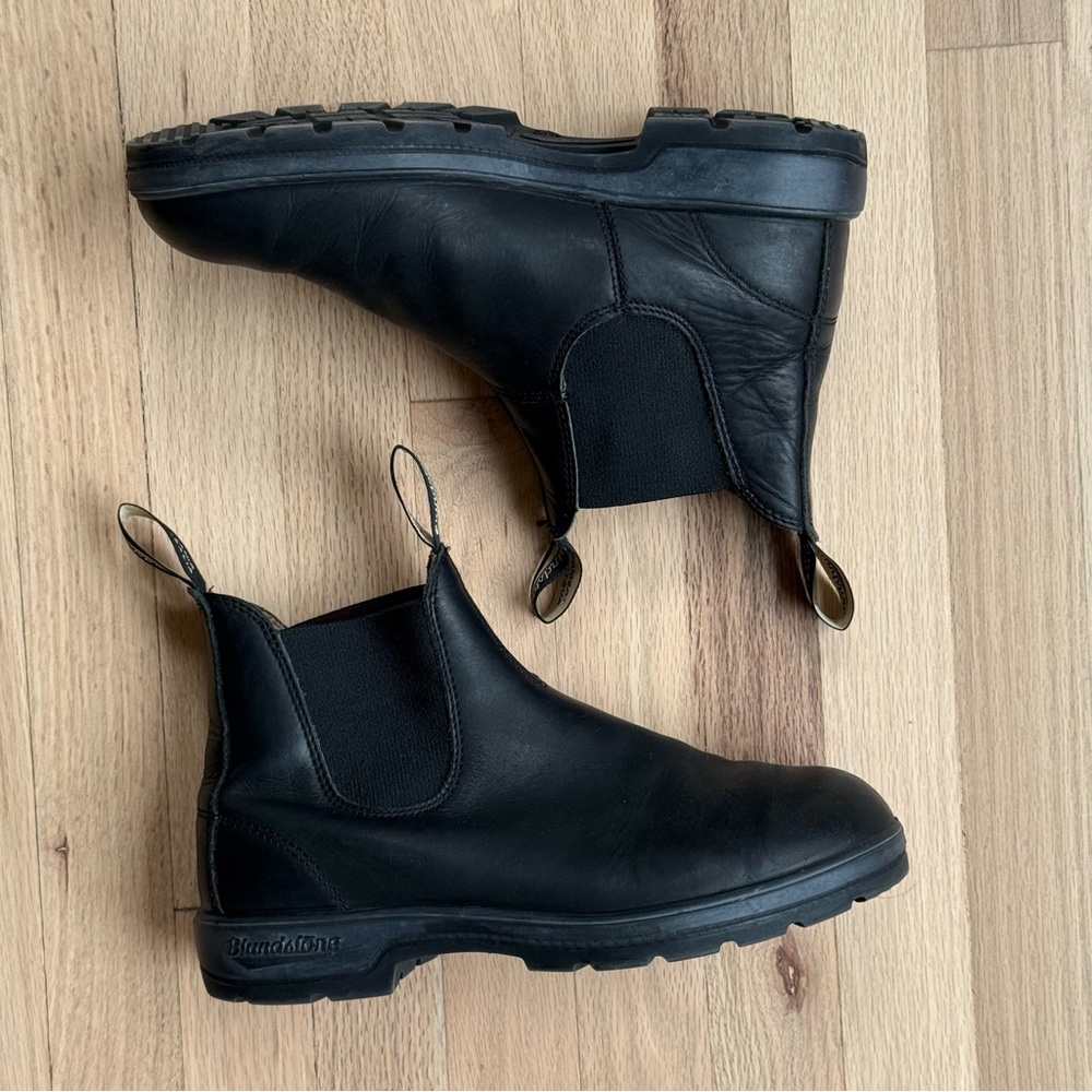 Blundstone 558 Black Leather Chelsea Boots Men’s 9.5 US - Picture 2 of 5